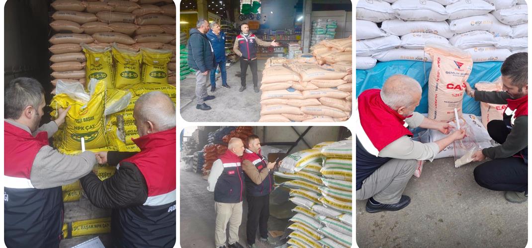 GÜBRE BAYİLERİ DENETLENİYOR