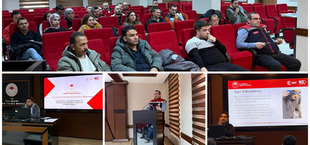 NUMUNE ALMA VE GÖNDERME USULLERİ İLE HASTALIKLARA GÖRE MÜCADELE VE KORUNMA YÖNTEMLERİ EĞİTİMİ 